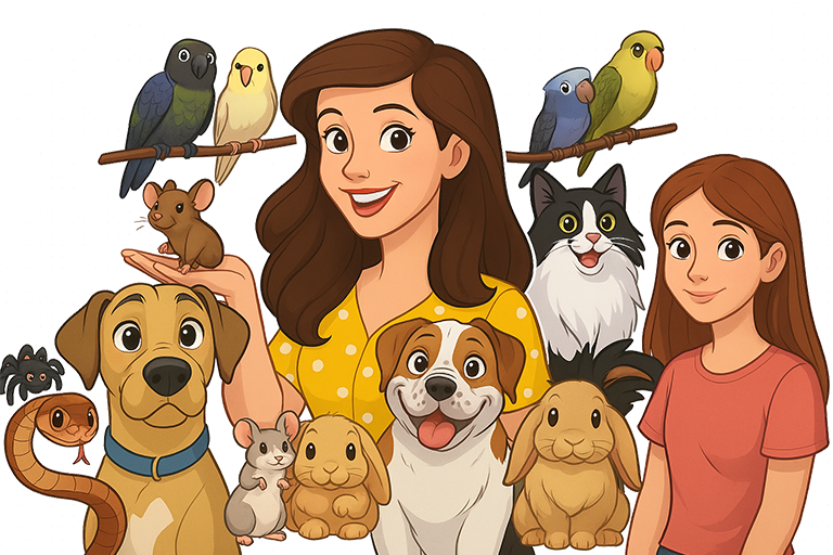 Cartoon pets illustration